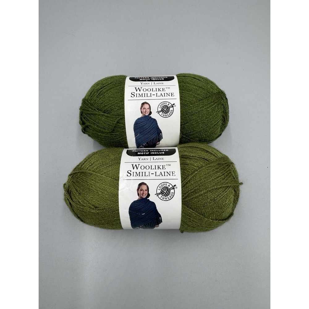 Loops & Threads Woolike Simili Laine Olive & Sage Set Green